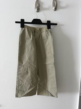 Kids Casual Wide-Leg Pants in Light Olive